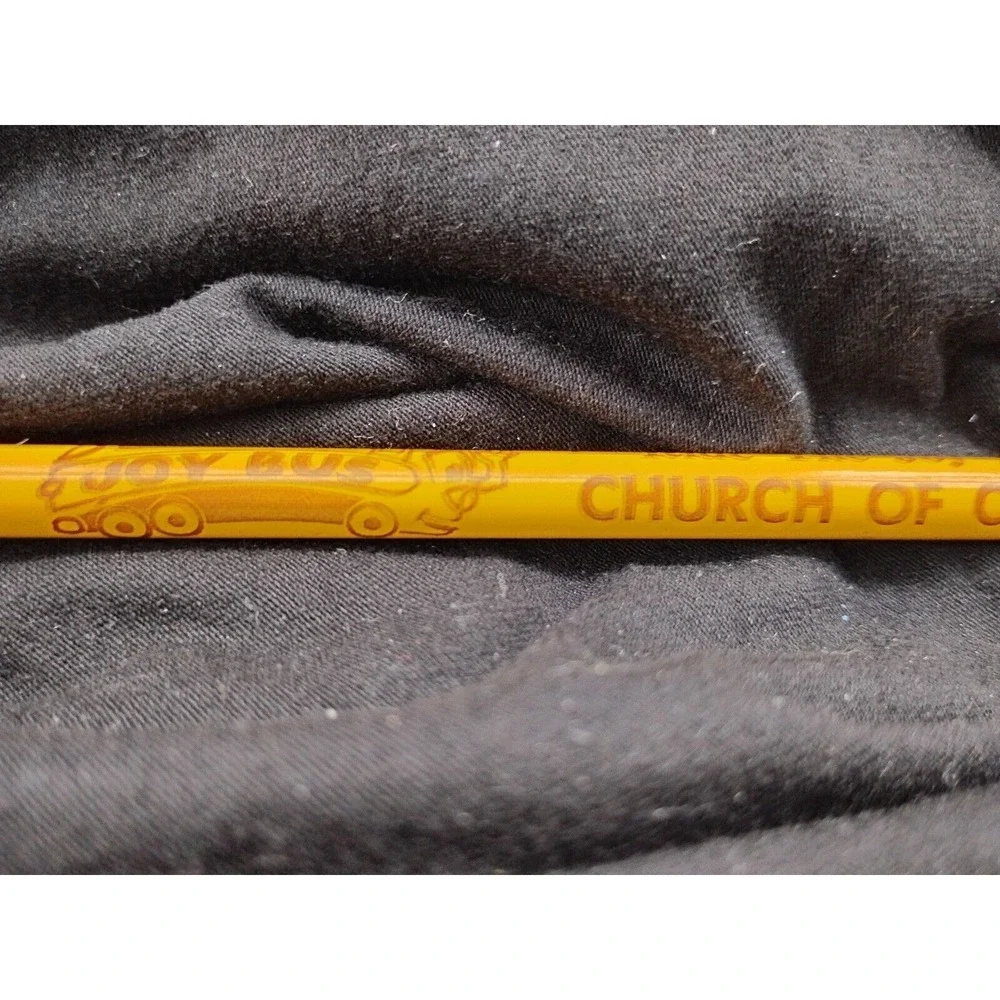 Vntg Joy Bus Pencil Unsharpened RARE Church Of Christ Yellow 